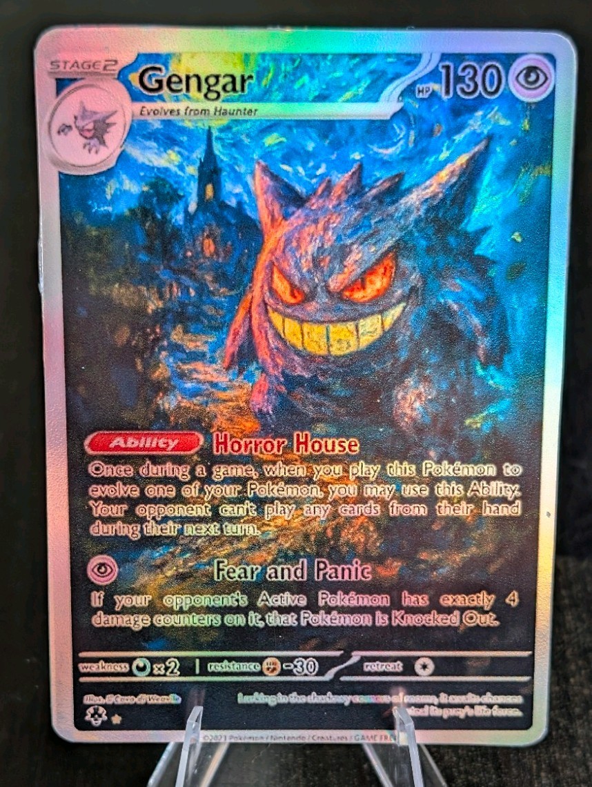 Gengar Non-TCG Custom Holo Pokemon Card See Photos