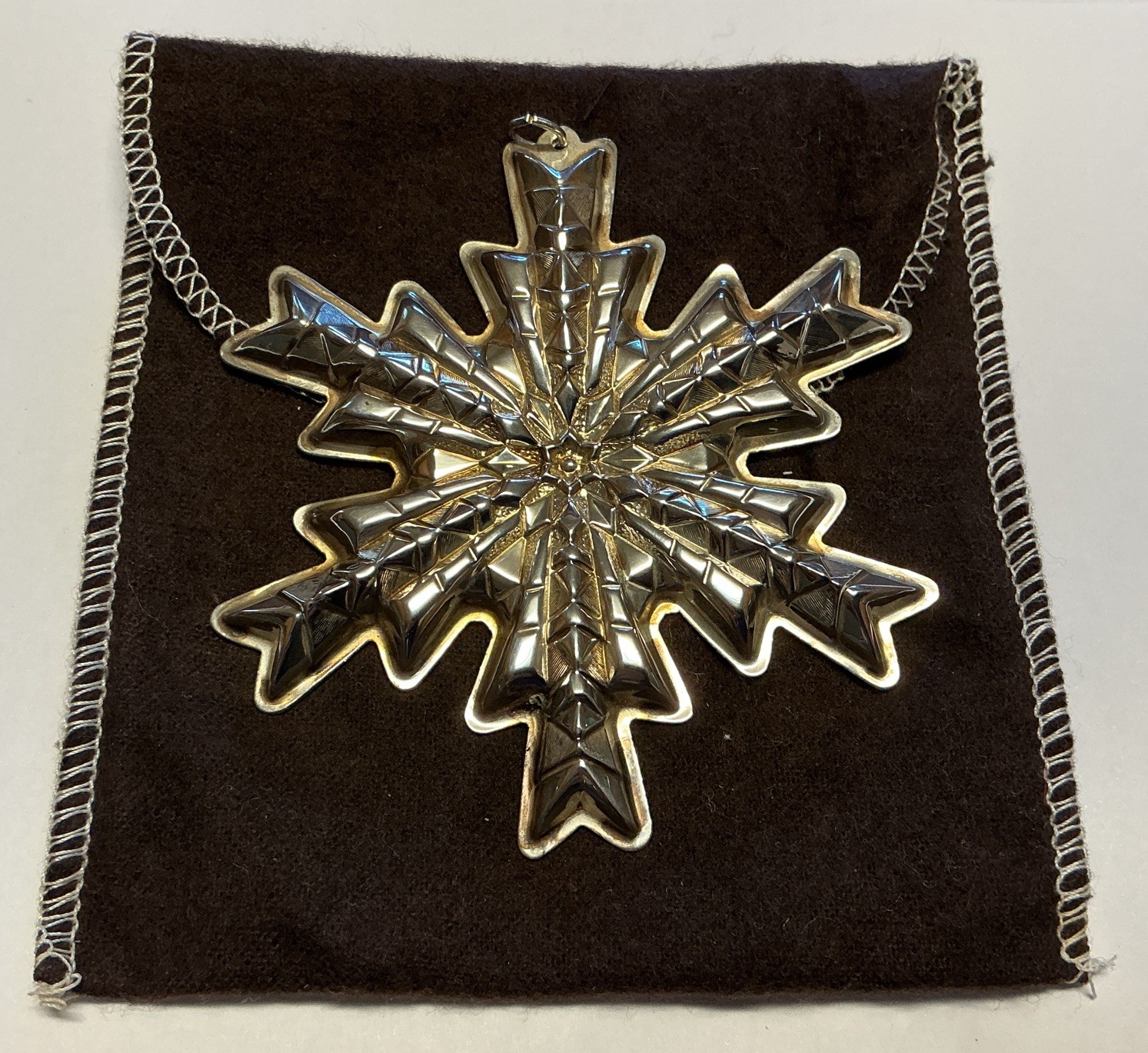 Gorham Sterling Silver Silver Snowflake Ornament 1978 Gorham Sterling Silver Silver Snowflake Ornament 1978
