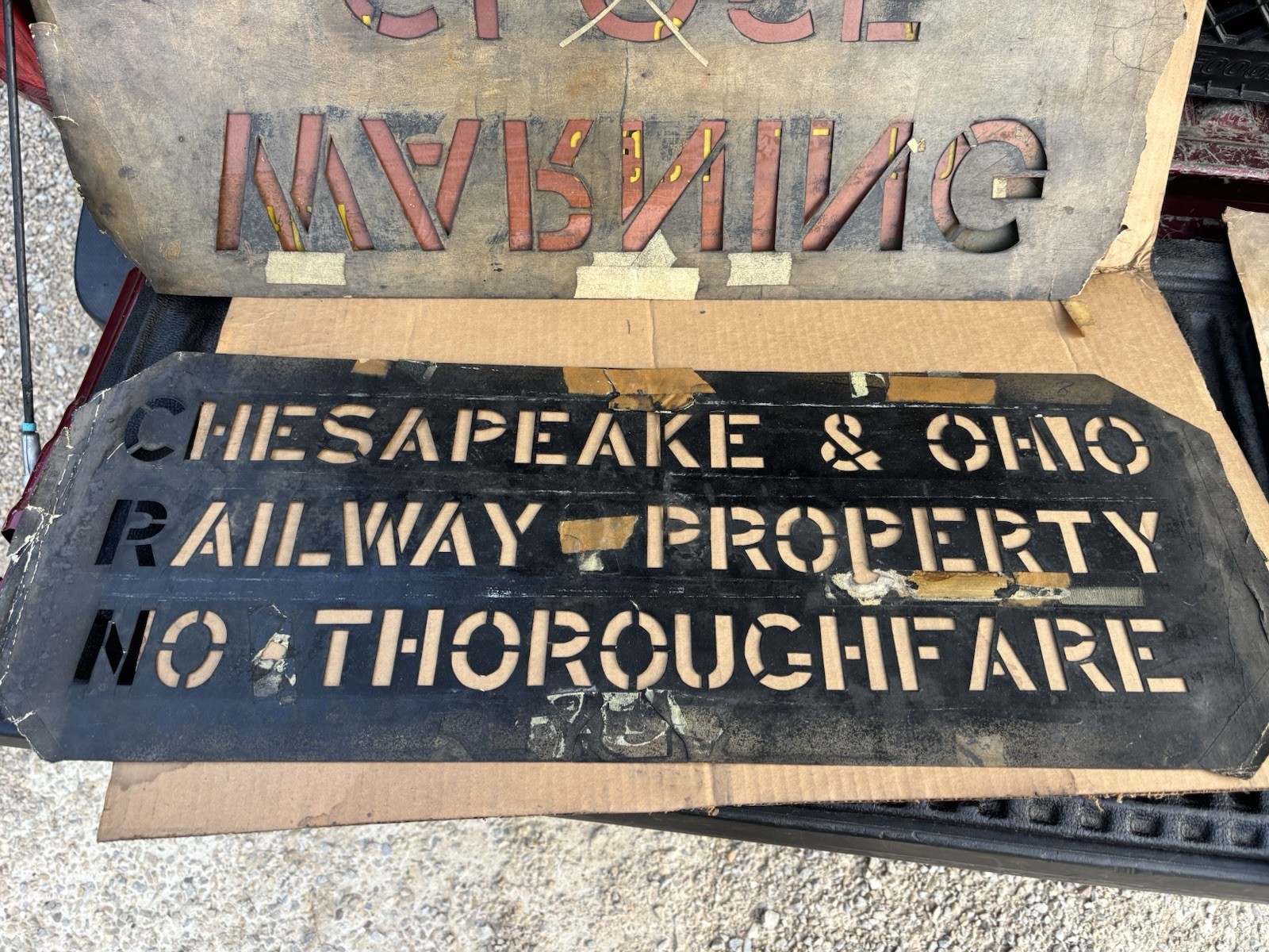 Chesapeake & Ohio C&O Railroad Sign & Railroad Car Stencil Set Huntington WV