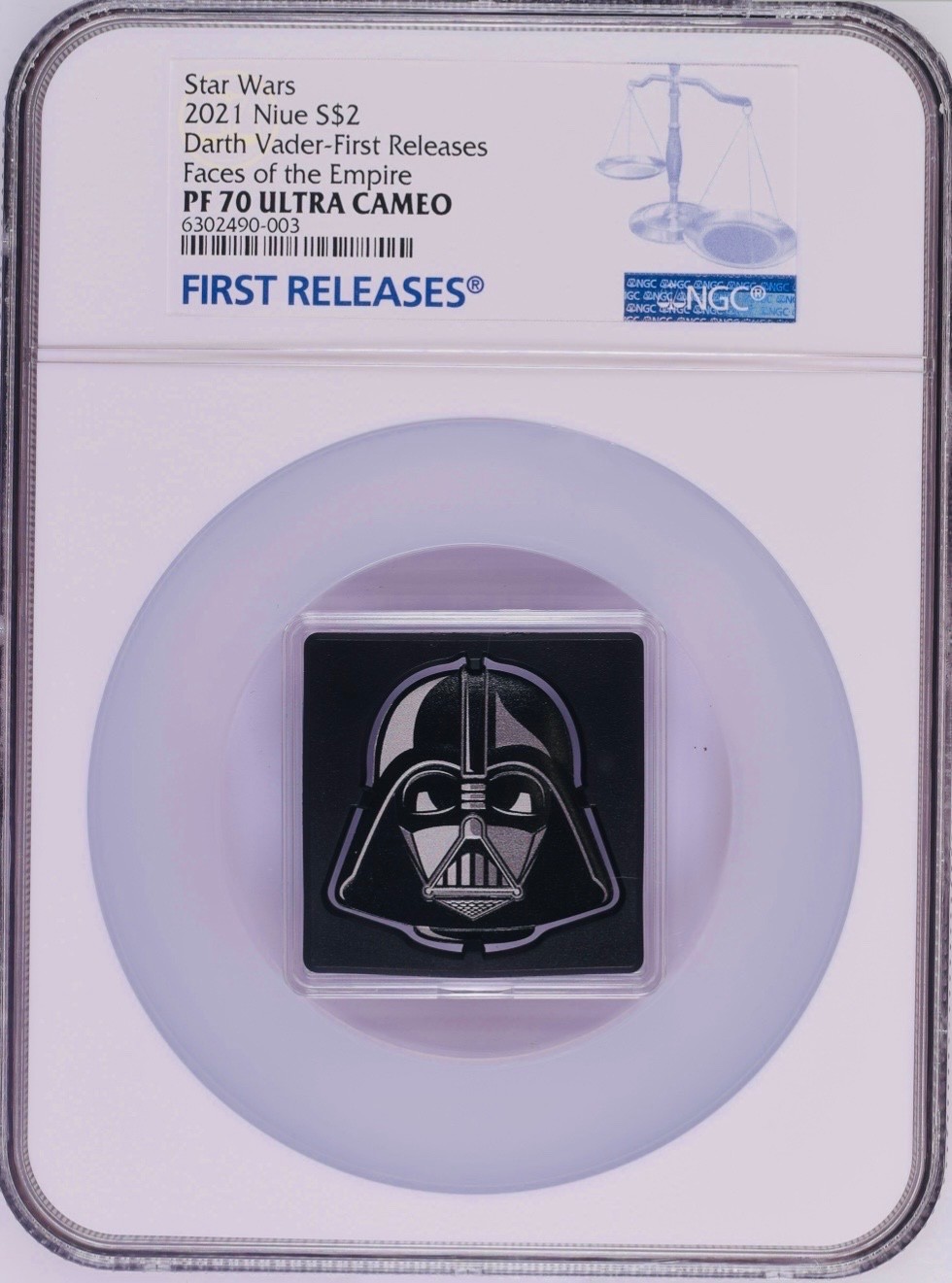 2021 Niue $2 STAR WARS Darth Vader Faces by LUCASFILM, LTD  NGC PF70 UC - FR 🪐