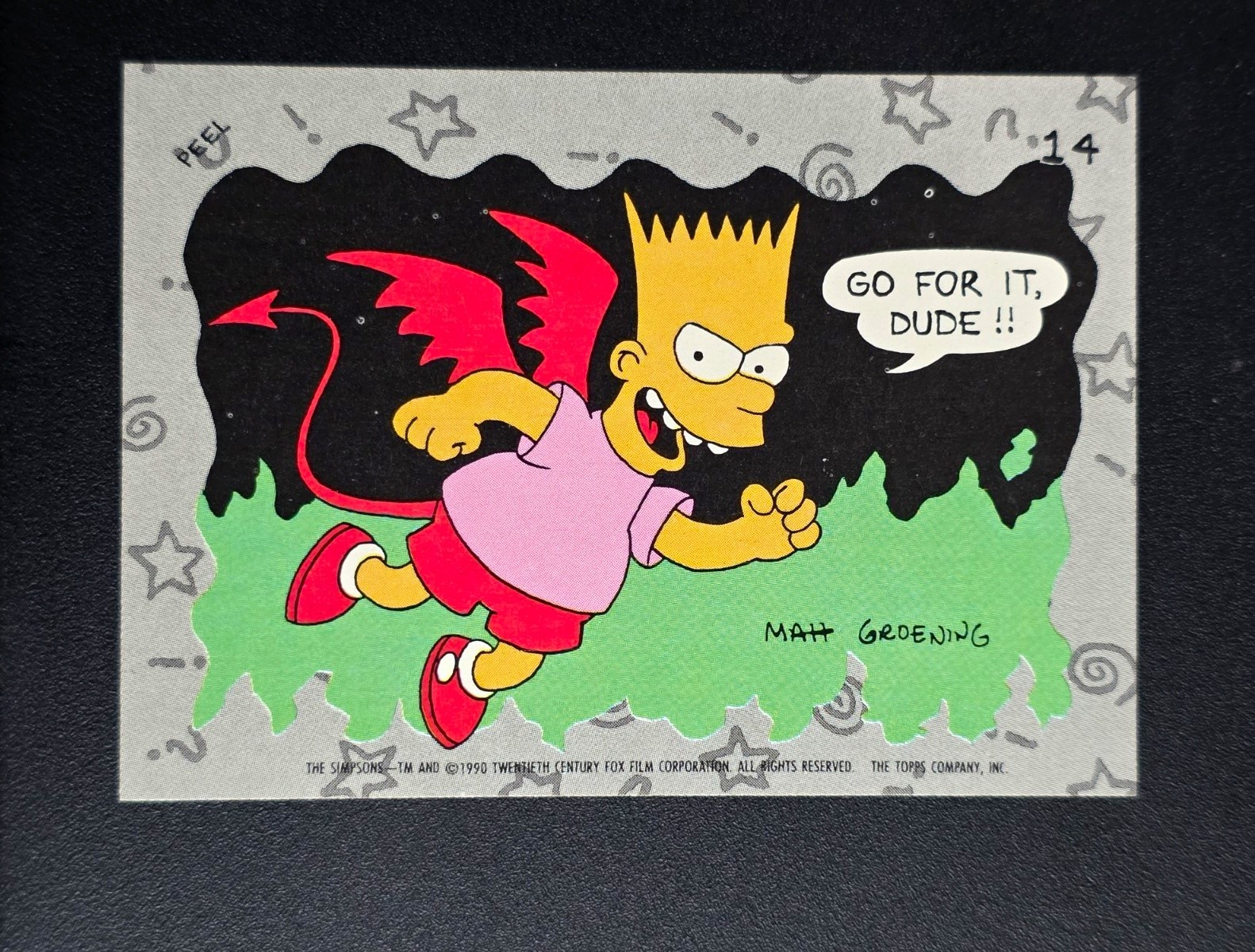 1990 Topps The Simpsons #14 Sticker Card