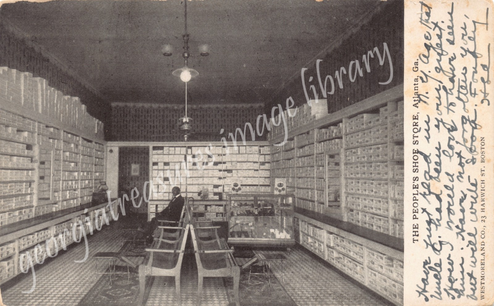 GA~GEORGIA~ATLANTA~INTERIOR OF THE PEOPLE'S SHOE STORE~HOWELL BROTHERS~BLACK OWN