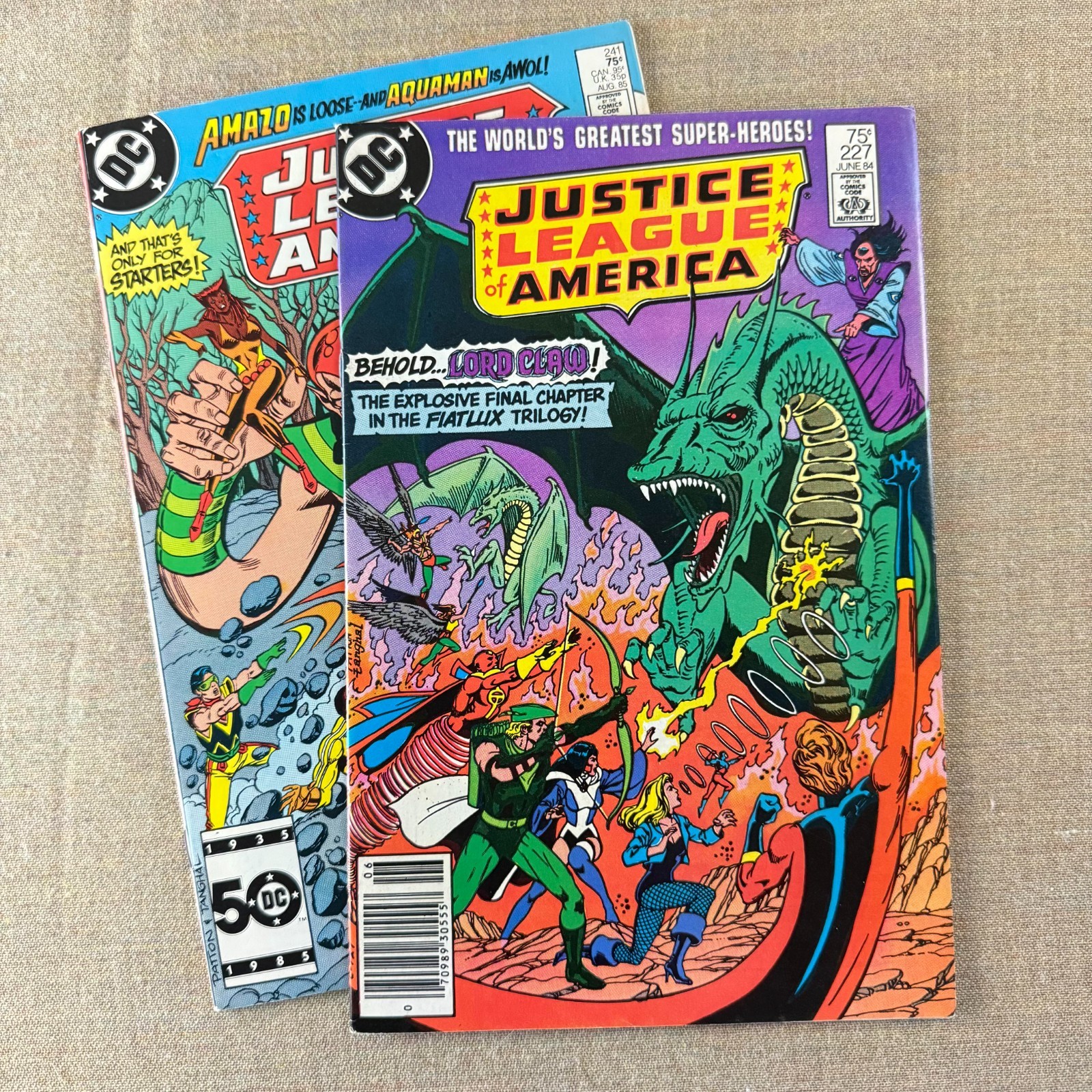 Justice League of America #227 & #241 (1984–1985 DC Comics) Lot – Bronze/Copper Justice League of America #227 & #241 (1984–1985 DC Comics) Lot – Bronze/Copper