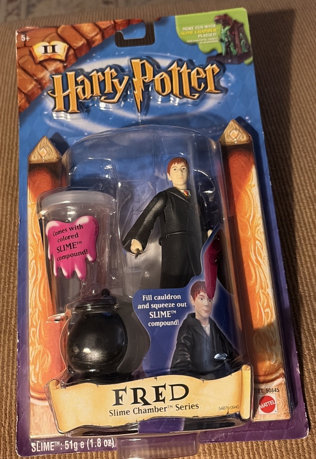 2001 Mattel Harry Potter Fred Weasley Slime Chamber Series Figure 2001 Mattel Harry Potter Fred Weasley Slime Chamber Series Figure