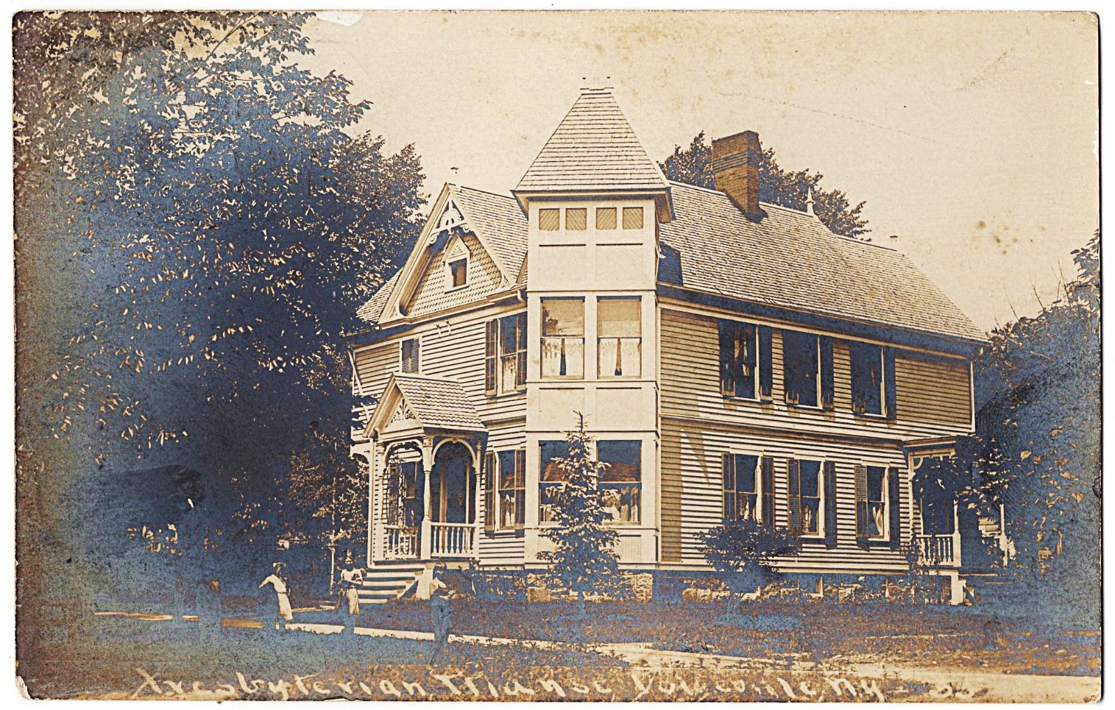 real photo Dolgeville NY - Presbyterian Manse mailed 1908 antique postcard RPPC real photo Dolgeville NY - Presbyterian Manse mailed 1908 antique postcard RPPC