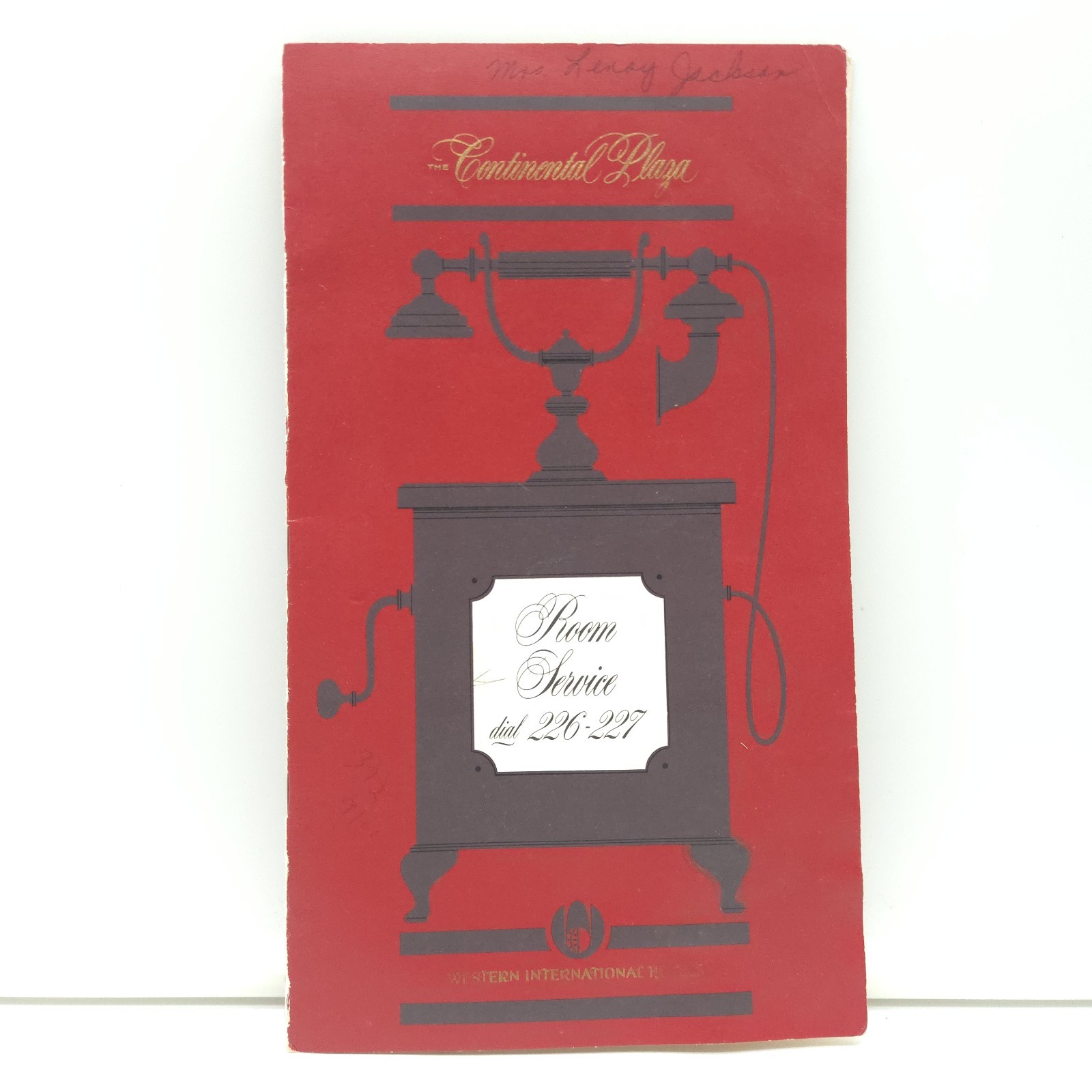 1980s Continental Plaza Hotel Room Service Menu Chelsea Restaurant Chicago IL