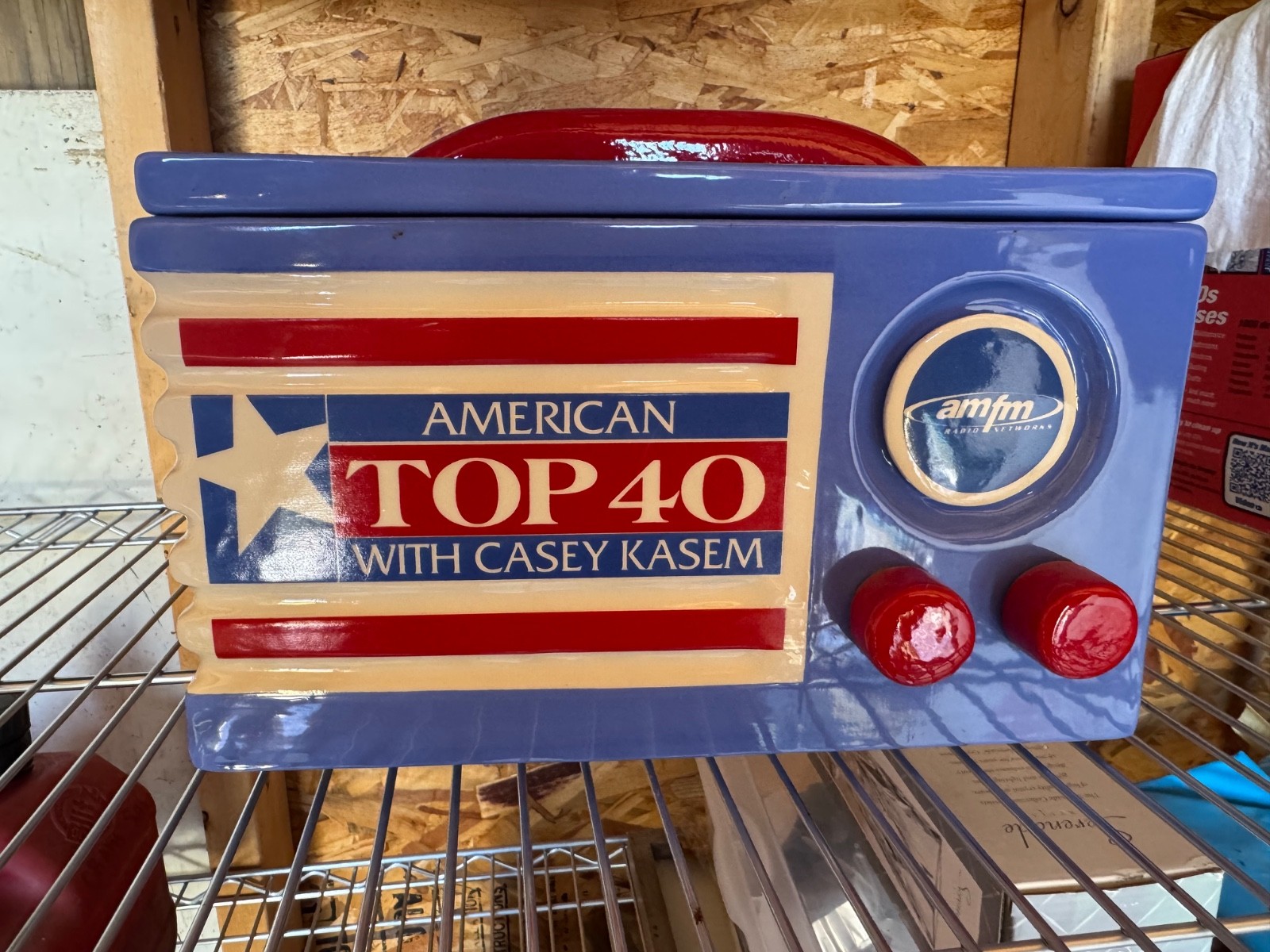 Vintage Casey Kasem American Top 40 Radio Ceramic Cookie Jar, RARE Autographed Vintage Casey Kasem American Top 40 Radio Ceramic Cookie Jar, RARE Autographed