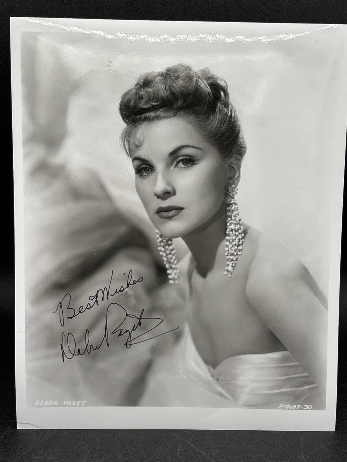 1950s Debra Paget Glamour Shot Signed Photo 8 X 10