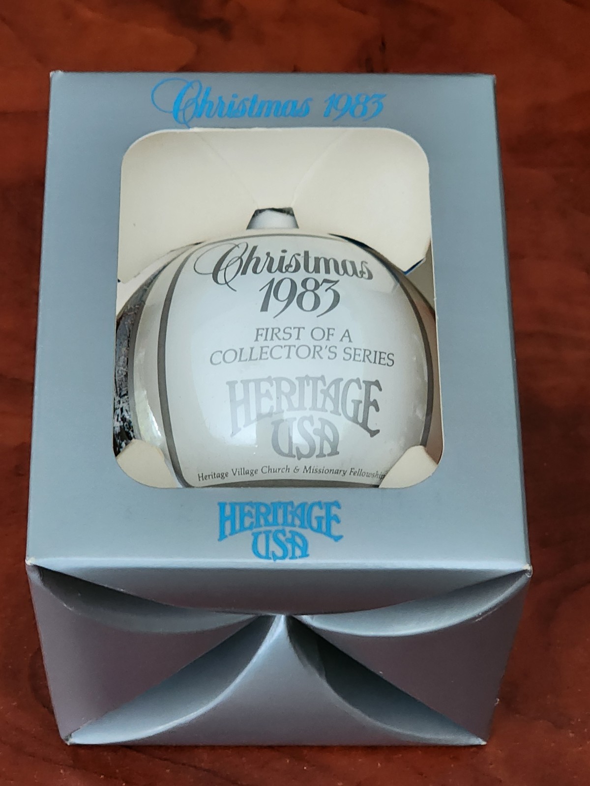 Jim & Tammy Faye Bakker PTL Christmas Ornament Circa 1983 In Box New