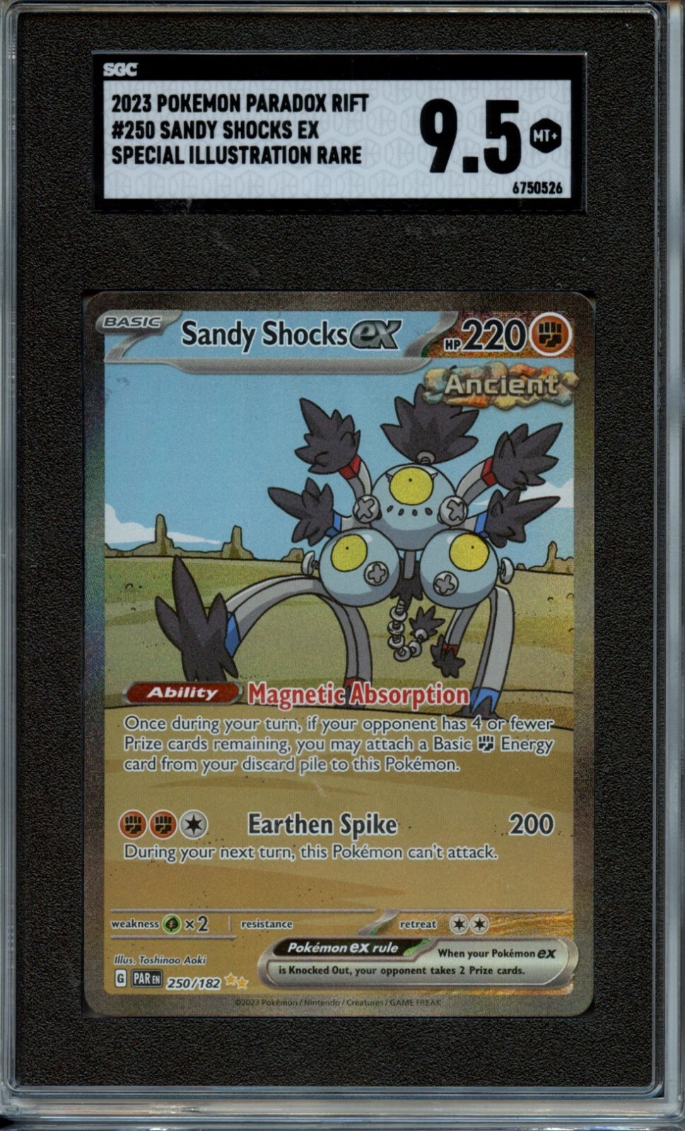 2023 Pokemon Sandy Shocks EX Special Illustration Rare SGC 9.5