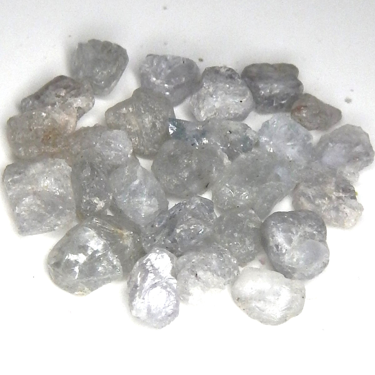 14ct Lot of 25 White Sapphire Natural Earth Mined Unheated Rough Crystal Spars