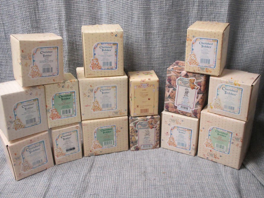 Lot of 15 1990's Cherished Teddies in Original Boxes | Excellent Condition