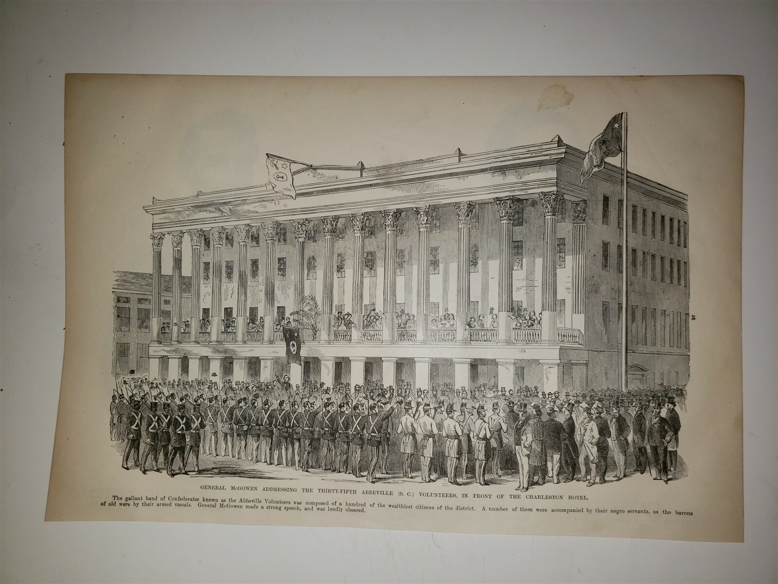 35th Abbeville South Carolina Volunteers General McGowen 1896 Civil War Print 35th Abbeville South Carolina Volunteers General McGowen 1896 Civil War Print
