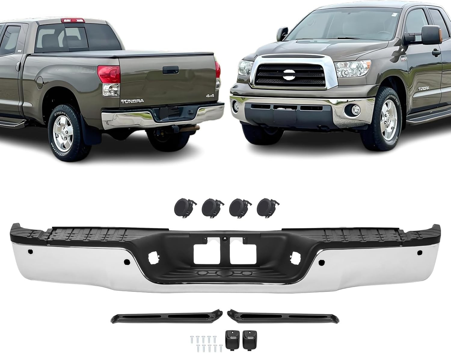 Rear Bumper Assembly Replacement for 2007-2013 Toyota Tundra Fits With or Withou Rear Bumper Assembly Replacement for 2007-2013 Toyota Tundra Fits With or Withou