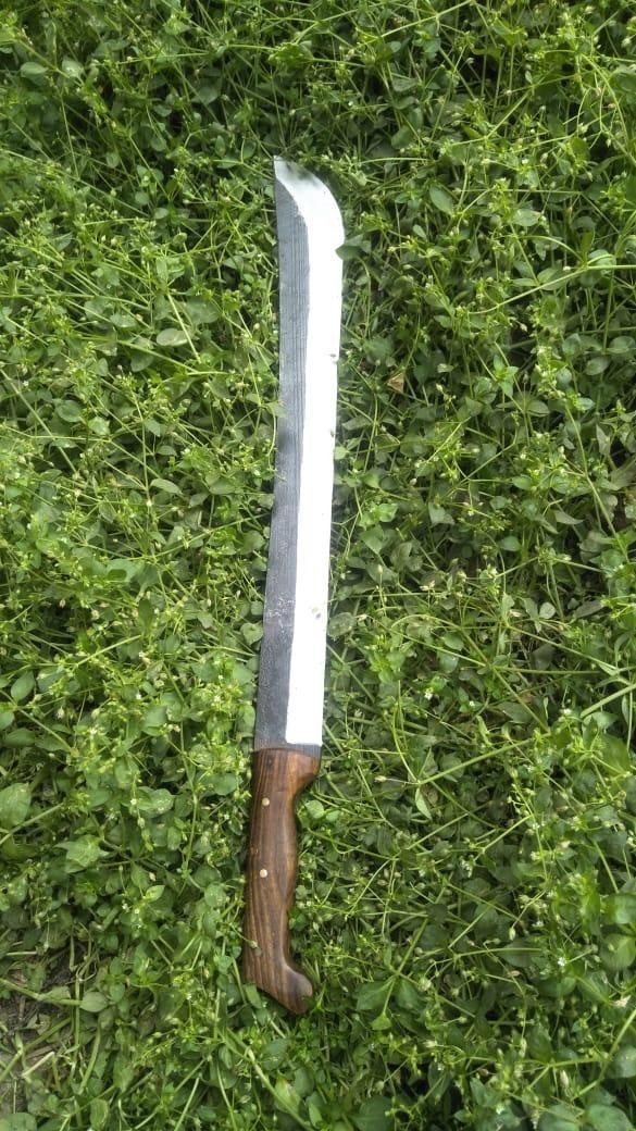 Custom Handmade High Carbon Steel Hunting Machete Sword Camping Sword W/Sheath