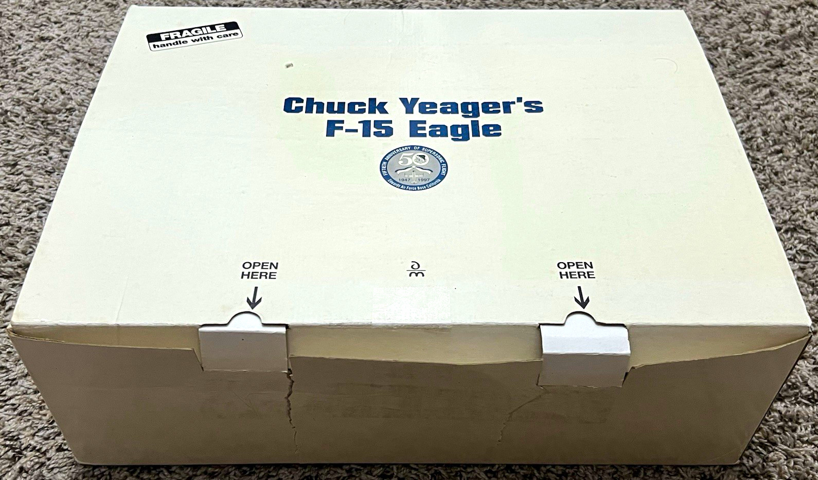 Danbury Mint Chuck Yeager F-15 Eagle 1/48 Desktop Model w/ Stand Danbury Mint Chuck Yeager F-15 Eagle 1/48 Desktop Model w/ Stand