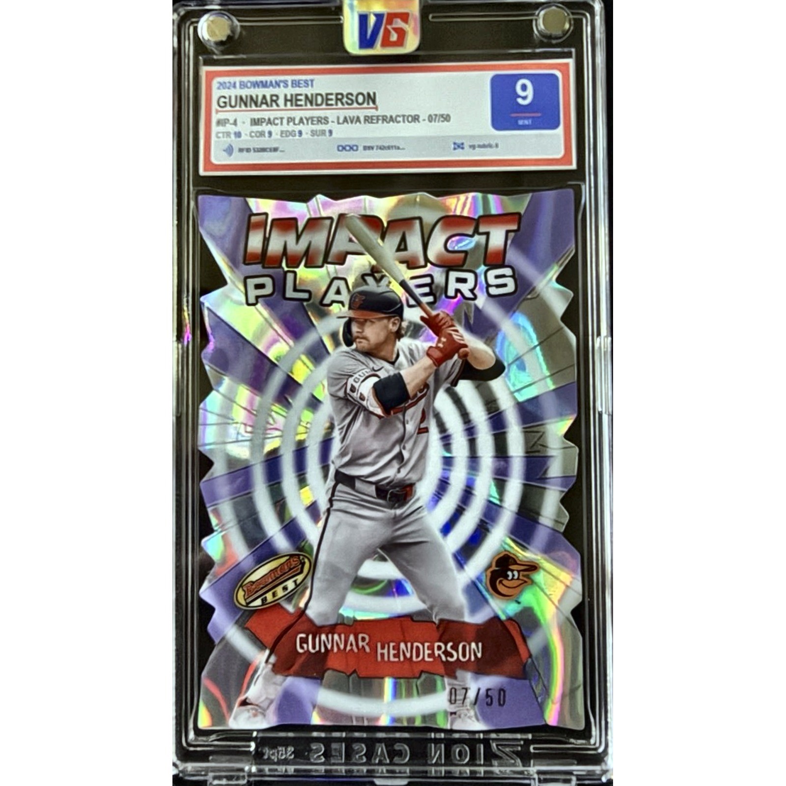 2023 Topps Bowman's Best Gunnar Henderson IP-4 Lava Refractor /50 VerifiedGrades