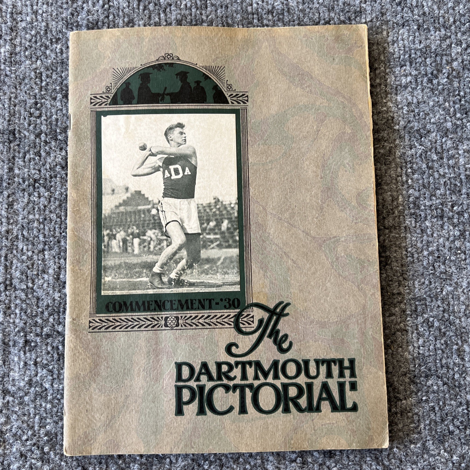 Dartmouth Pictorial Commencement 1930 Art Deco Collegiate Sports Fraternity