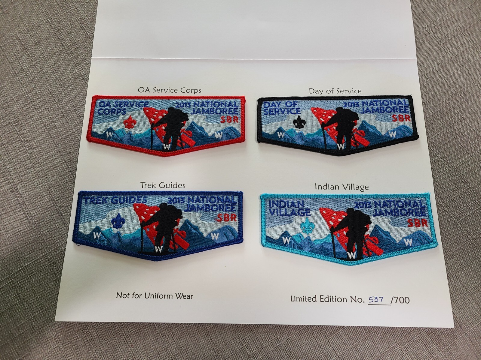 2013 National Jamboree OA Endowment Flap Set OA / BSA