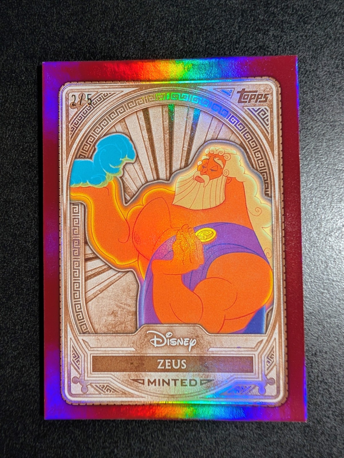 Zeus 2025 Topps Disney Mint Bronze Red Foil #2/5 Hercules RARE RED SP đŠī¸đĨđĨ Zeus 2025 Topps Disney Mint Bronze Red Foil #2/5 Hercules RARE RED SP đŠī¸đĨđĨ
