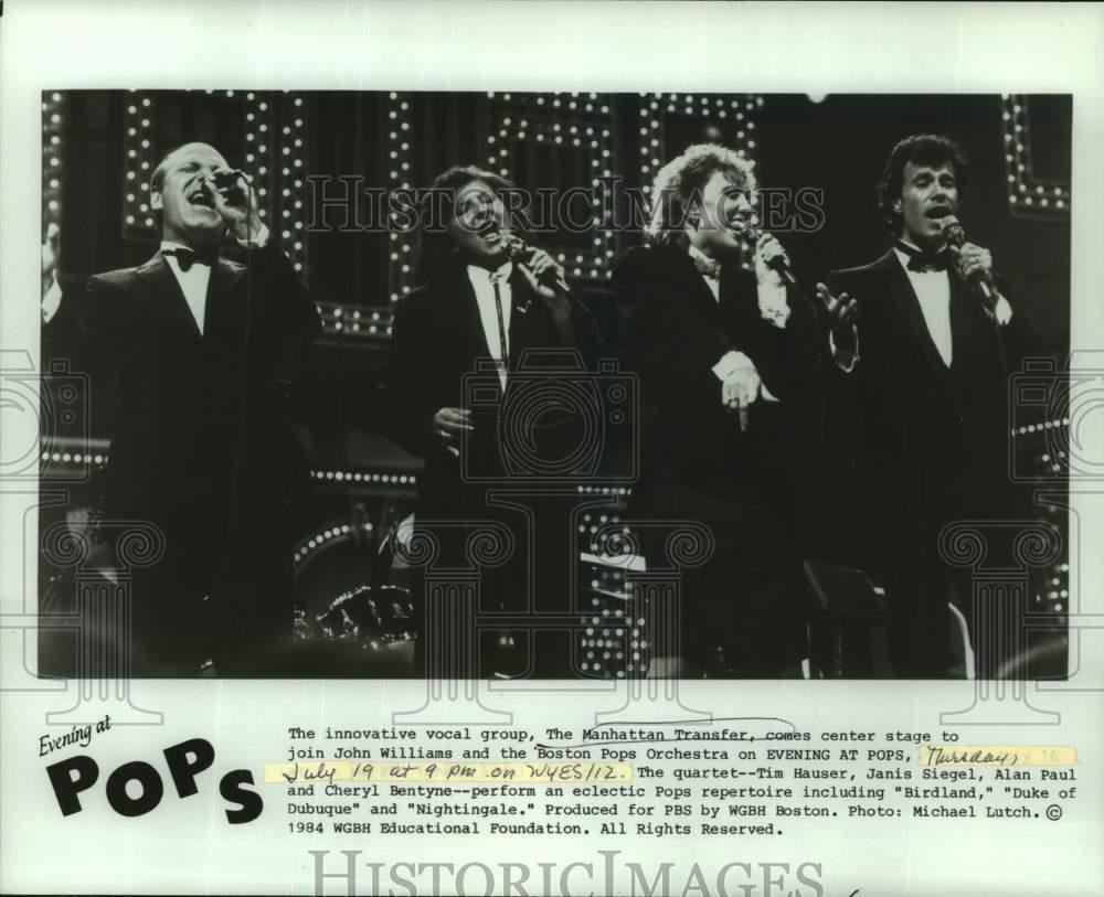 1984 Press Photo Four Singers of The Manhattan Transfer on 