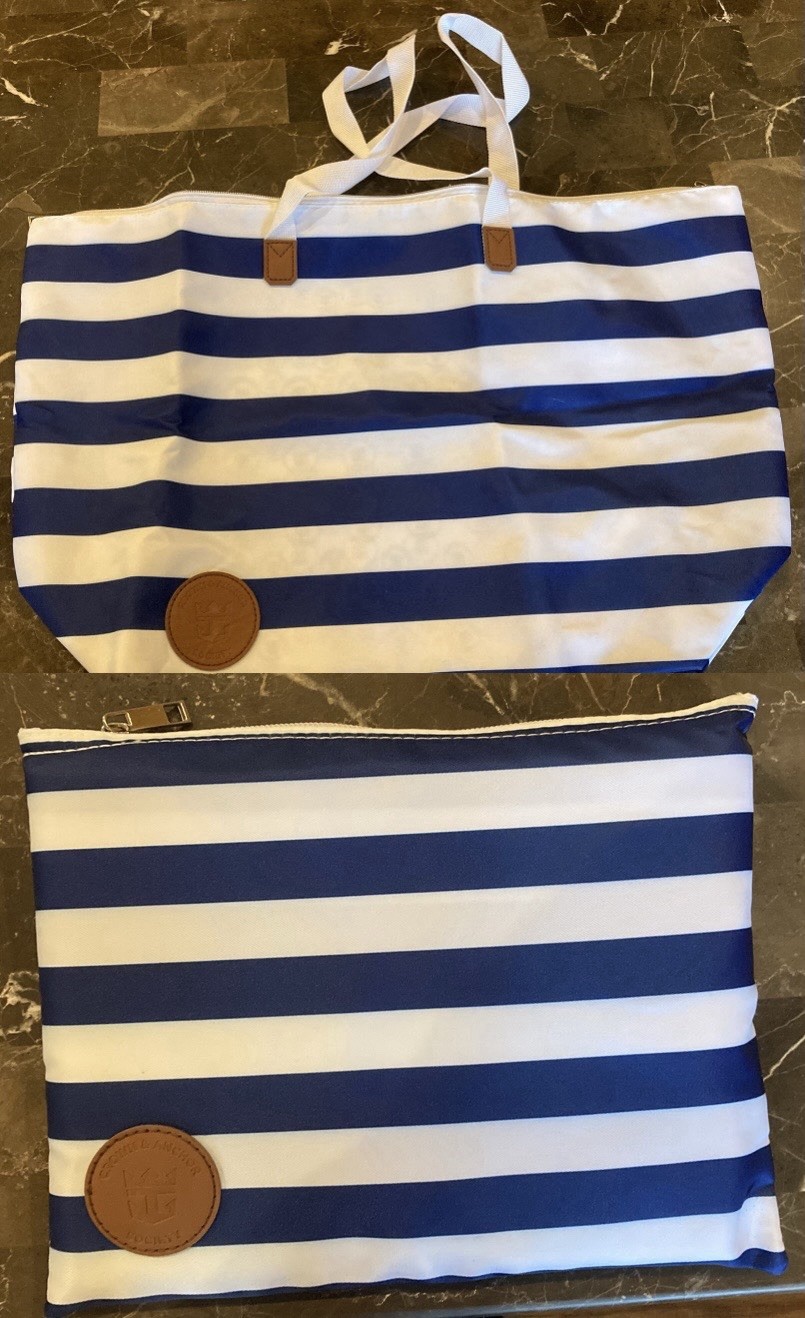 Royal Caribbean Crown & Anchor Loyalty Beach Tote Bag W/Matching Case Brand New