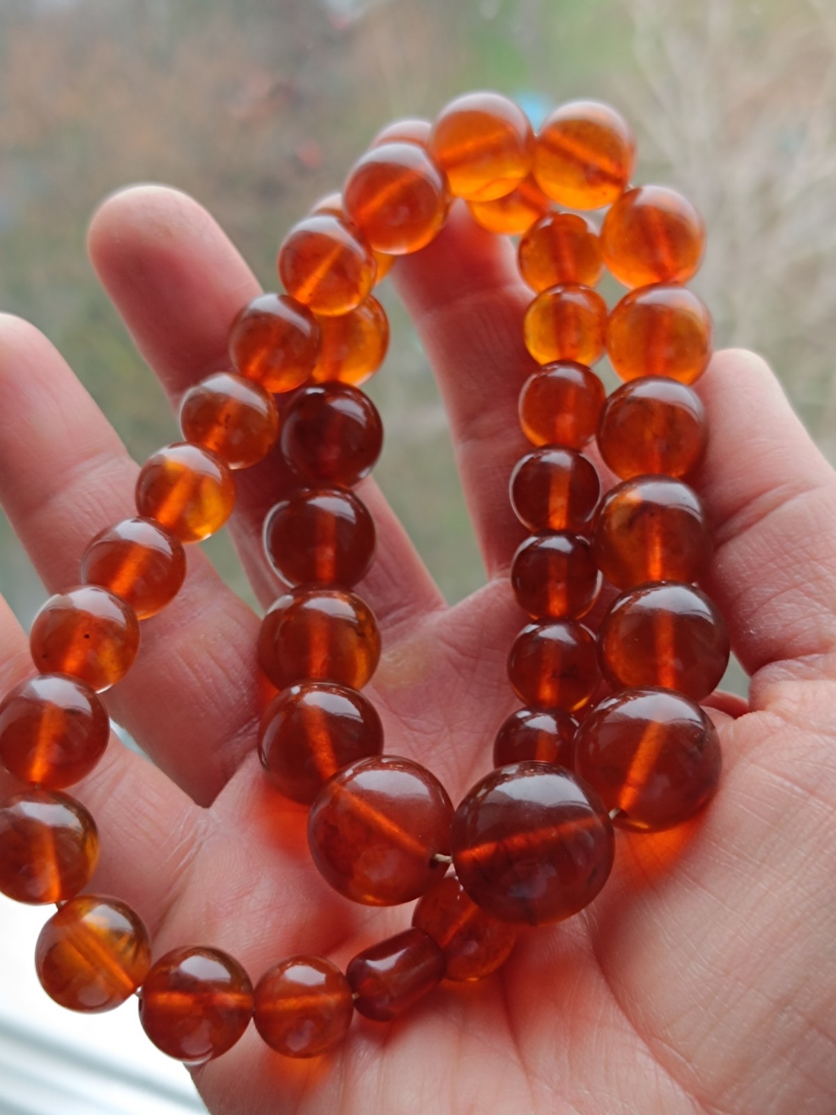 Amber Beads.Vintage USSR.Weight 68 g.Beautiful Orange Color.Necklace.1970s. Amber Beads.Vintage USSR.Weight 68 g.Beautiful Orange Color.Necklace.1970s.