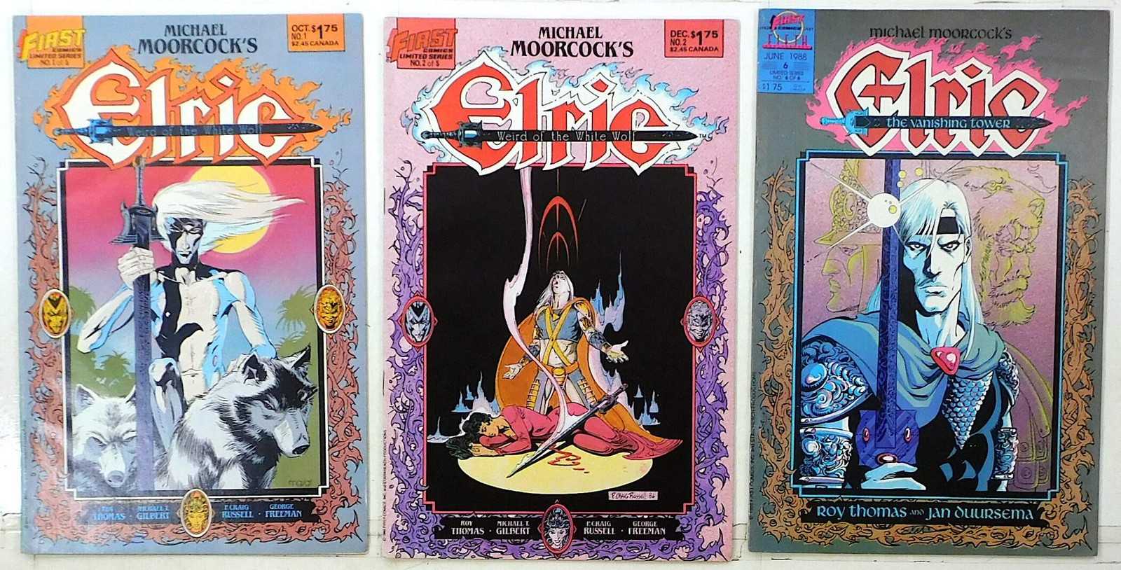 Elric: Weird White Wolf Lot 3 #1, 2, 6 1986 First 1st Print Comic Books Elric: Weird White Wolf Lot 3 #1, 2, 6 1986 First 1st Print Comic Books