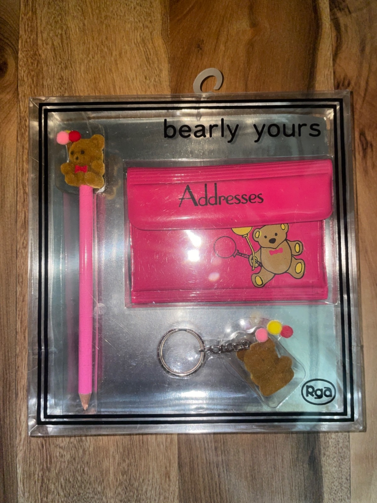 Vintage Bearly Yours Stationery & Address Book Just For Fun Bear Sanrio CLONE Vintage Bearly Yours Stationery & Address Book Just For Fun Bear Sanrio CLONE
