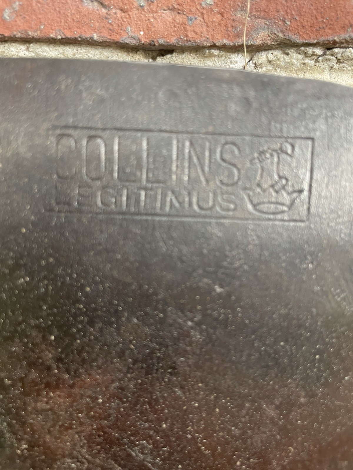 Vintage or antique Collins Legitimus axe. Tasmanian pattern Connecticut pattern.