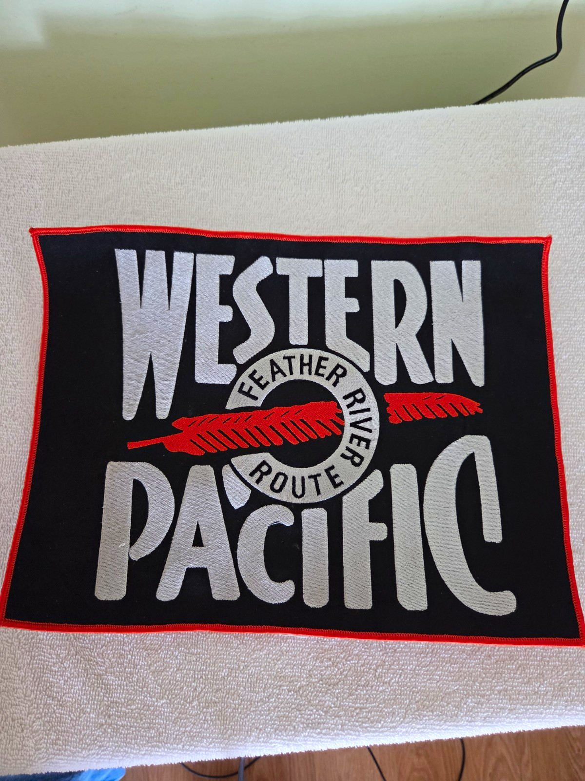 Huge Western Pacific Feather River Route Railroad Patch 