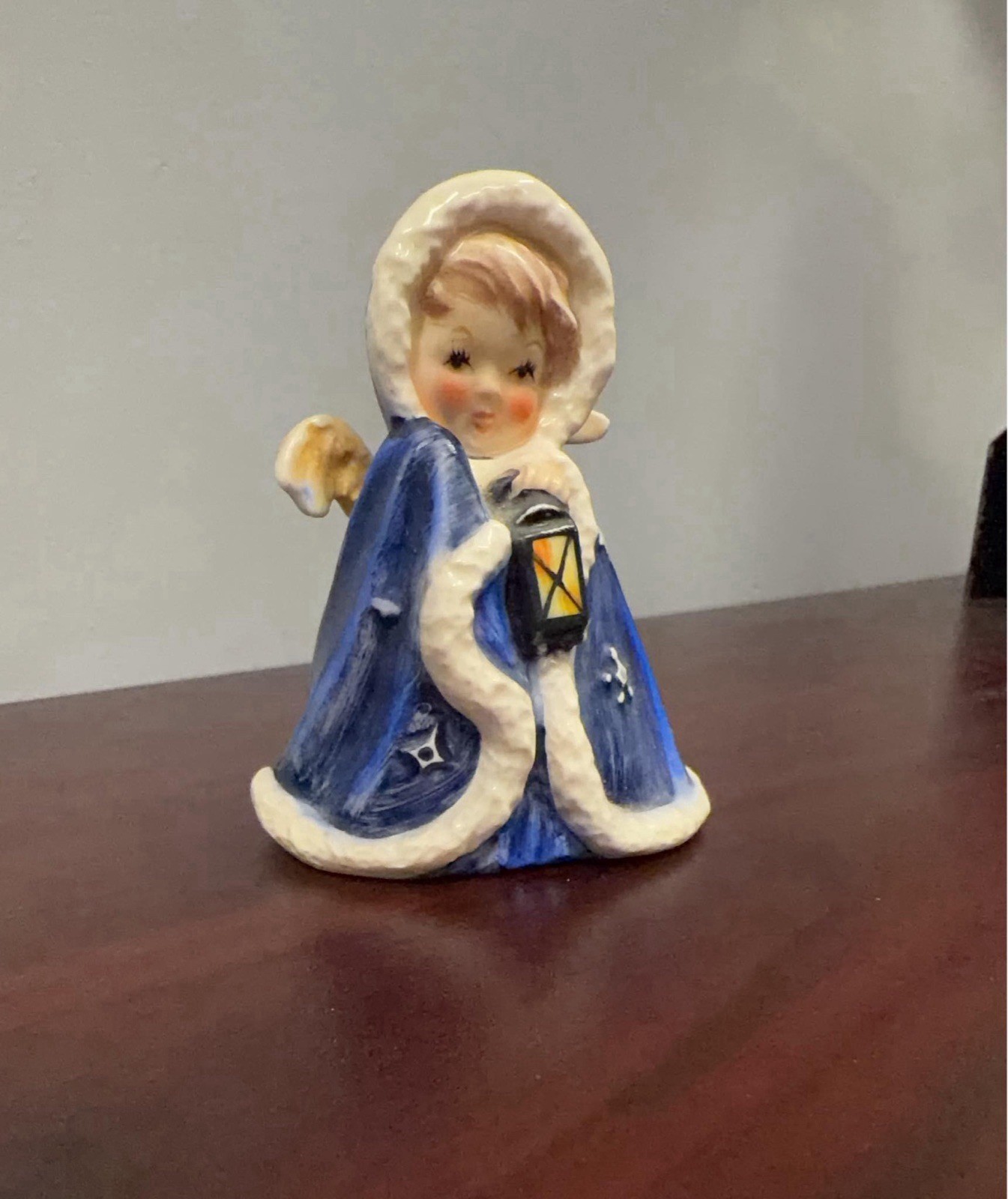 Vintage Christmas Angel Goebel Hummel Blue 1950s with Lantern Porcelain 3 1/4\ Vintage Christmas Angel Goebel Hummel Blue 1950s with Lantern Porcelain 3 1/4\