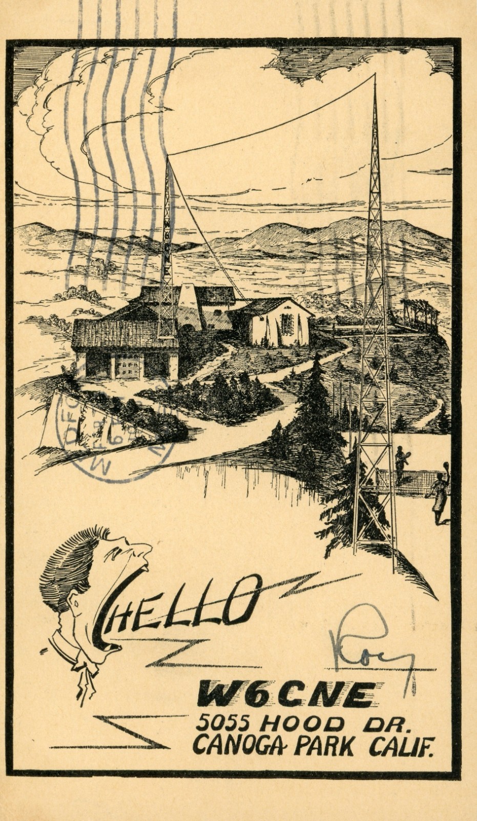 Vintage Amateur Radio QSL Postcard, 1933, W6CNE, Canoga Park, CA, Scott #UX27 Vintage Amateur Radio QSL Postcard, 1933, W6CNE, Canoga Park, CA, Scott #UX27