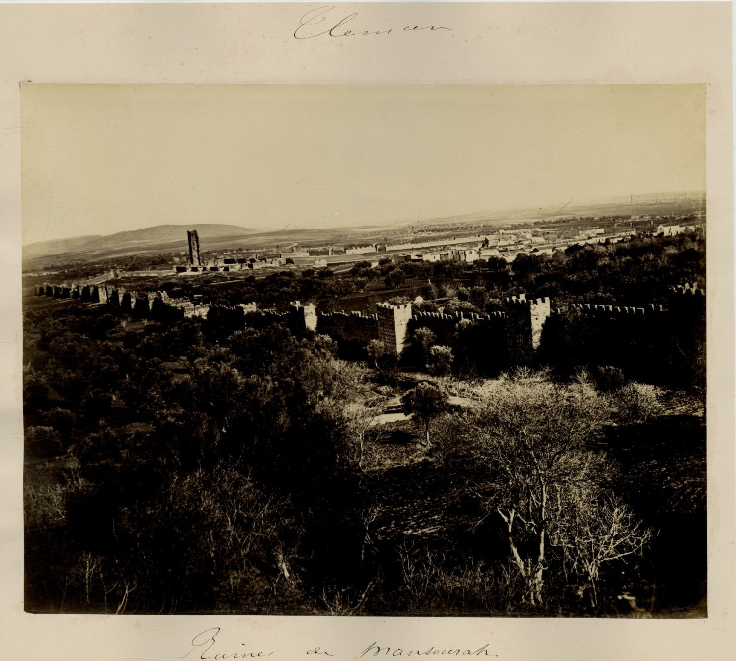 Pedra, Algeria, Mansourah Ruin Vintage Albumen Print, Algeria Album Print Pedra, Algeria, Mansourah Ruin Vintage Albumen Print, Algeria Album Print