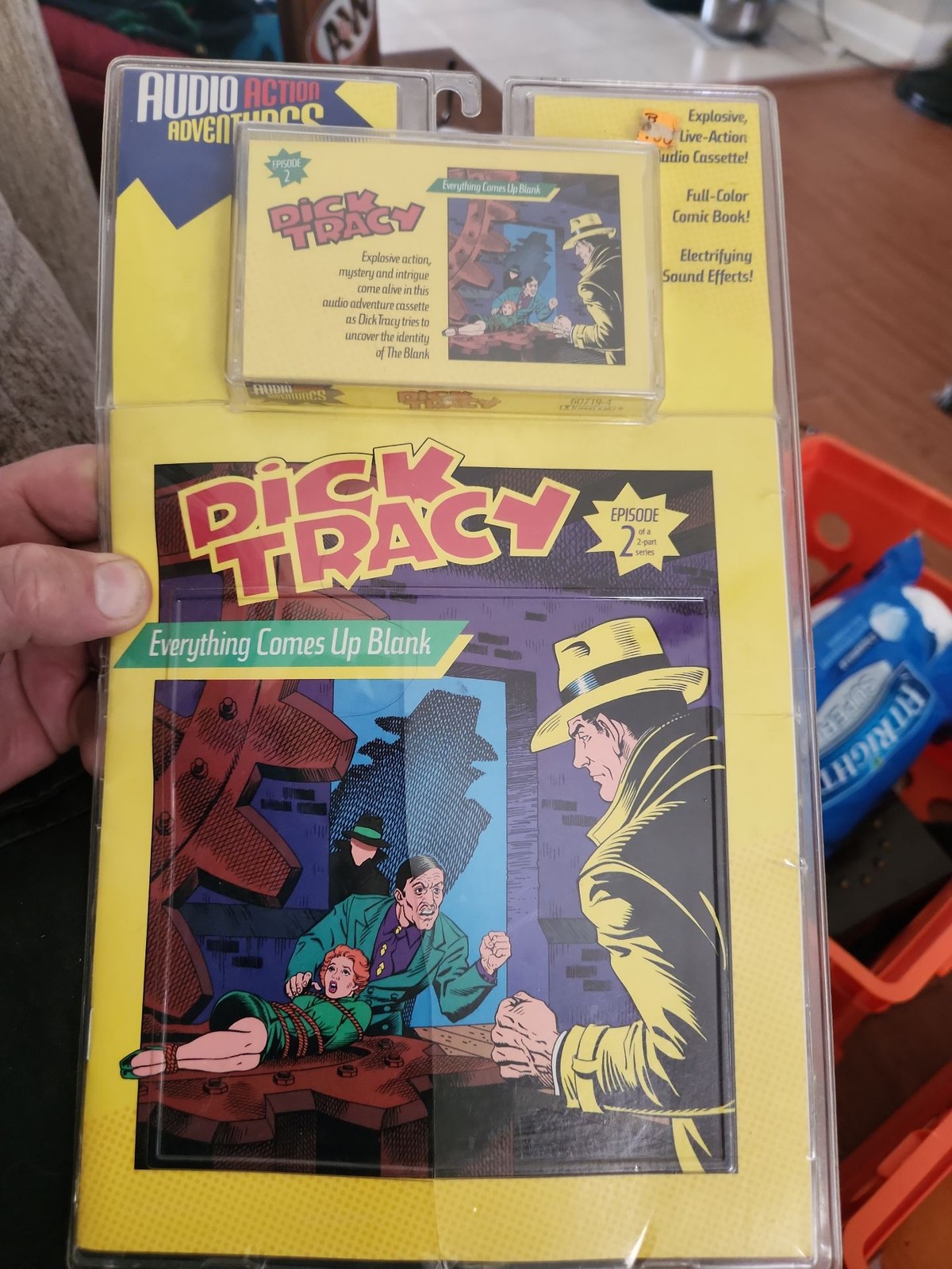 Vintage 1990 Dick Tracy Audio Action Adventure Cassette & Comic Book Episode 2
