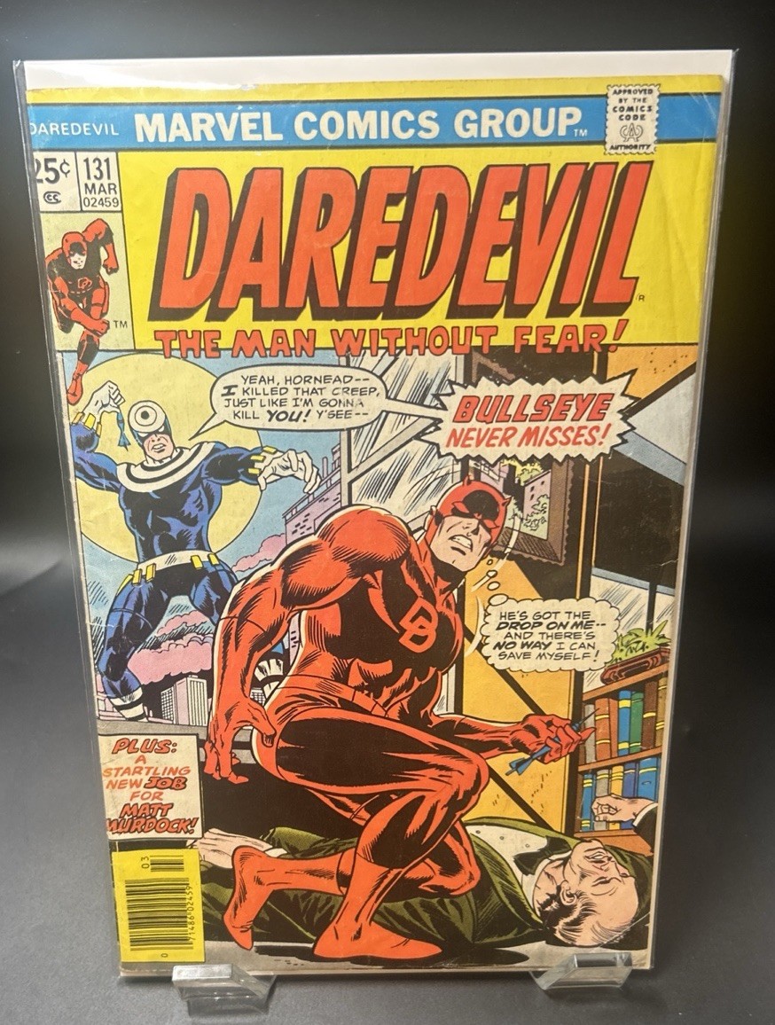 Daredevil #131 Good To Very Good Cond  1976 1st app. Bullseye (Stamp Intact)