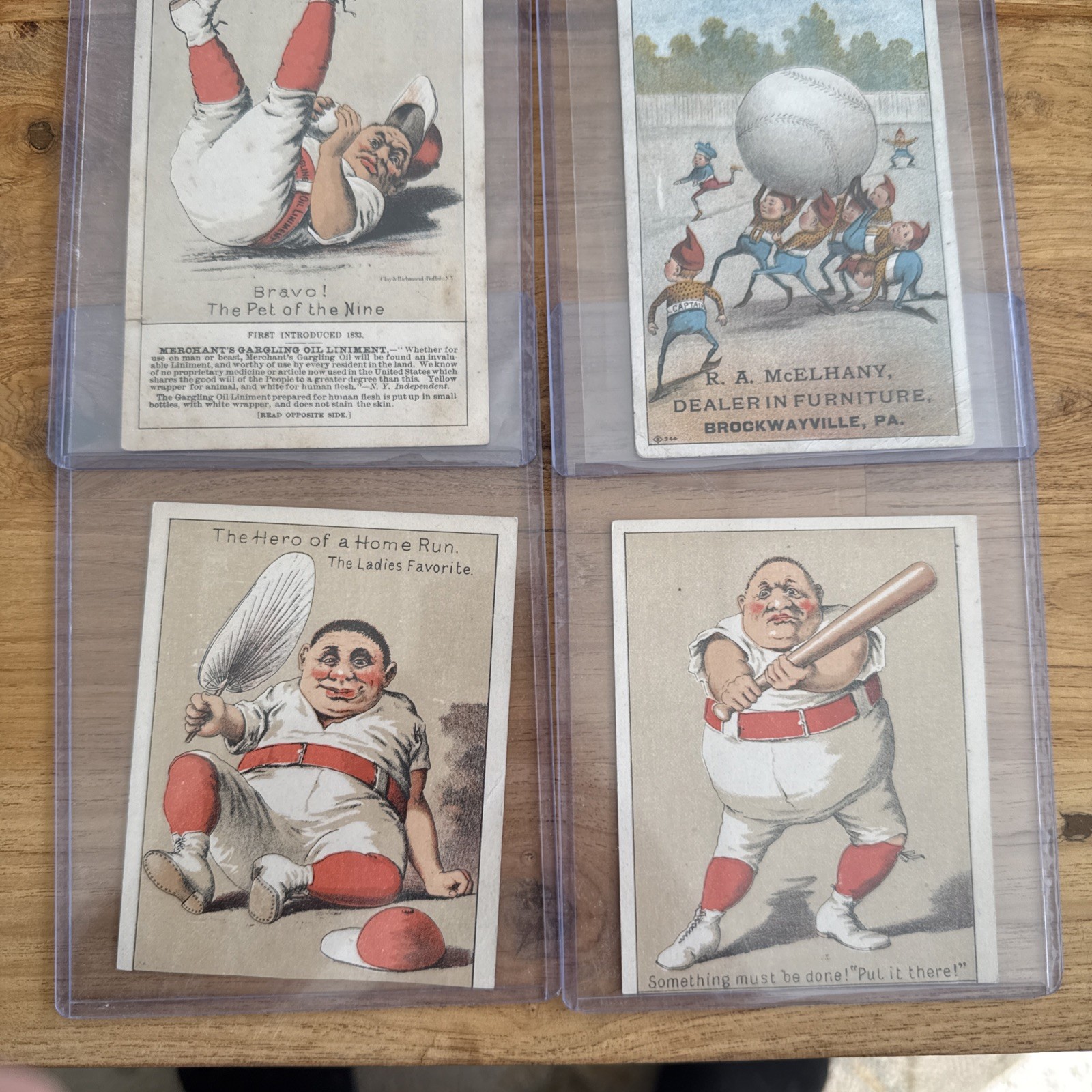 Lot Of 4 Antique Baseball Victorian Trade Advertising Cards Humor Comic Lot Of 4 Antique Baseball Victorian Trade Advertising Cards Humor Comic