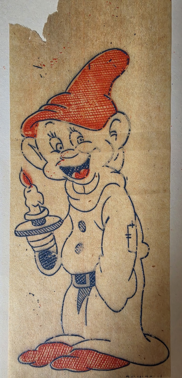 Vintage 1938 Disney Snow White Dopey Hot Iron Embroidery /T-Shirt Transfer Sheet