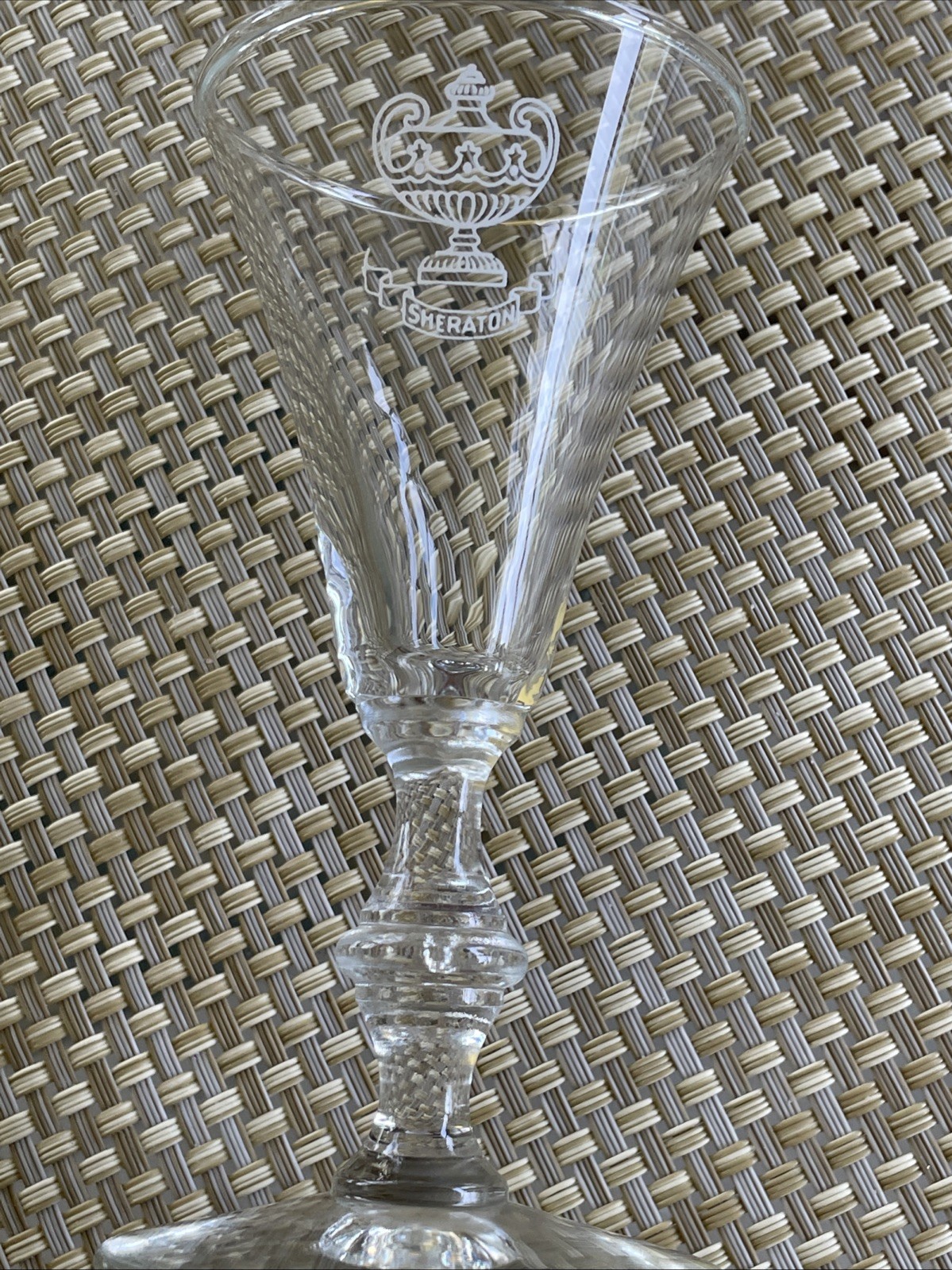 Vintage SHERATON Hotel 1970\'s Advertising Georgian Sherry Glass Libbey