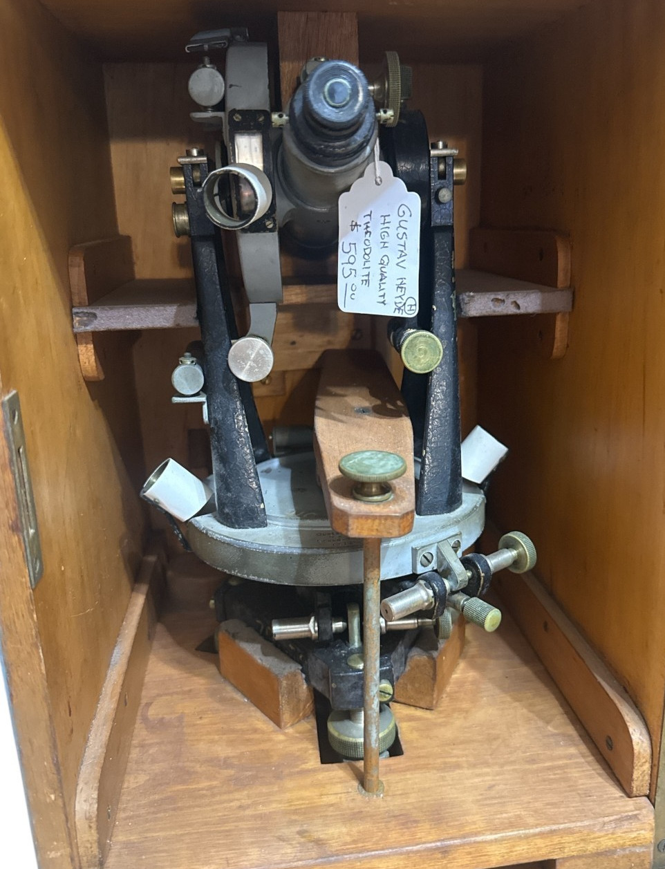 Antique Gustav Heyde Surveyors Transit Compass Scope Theodolite/Original Case