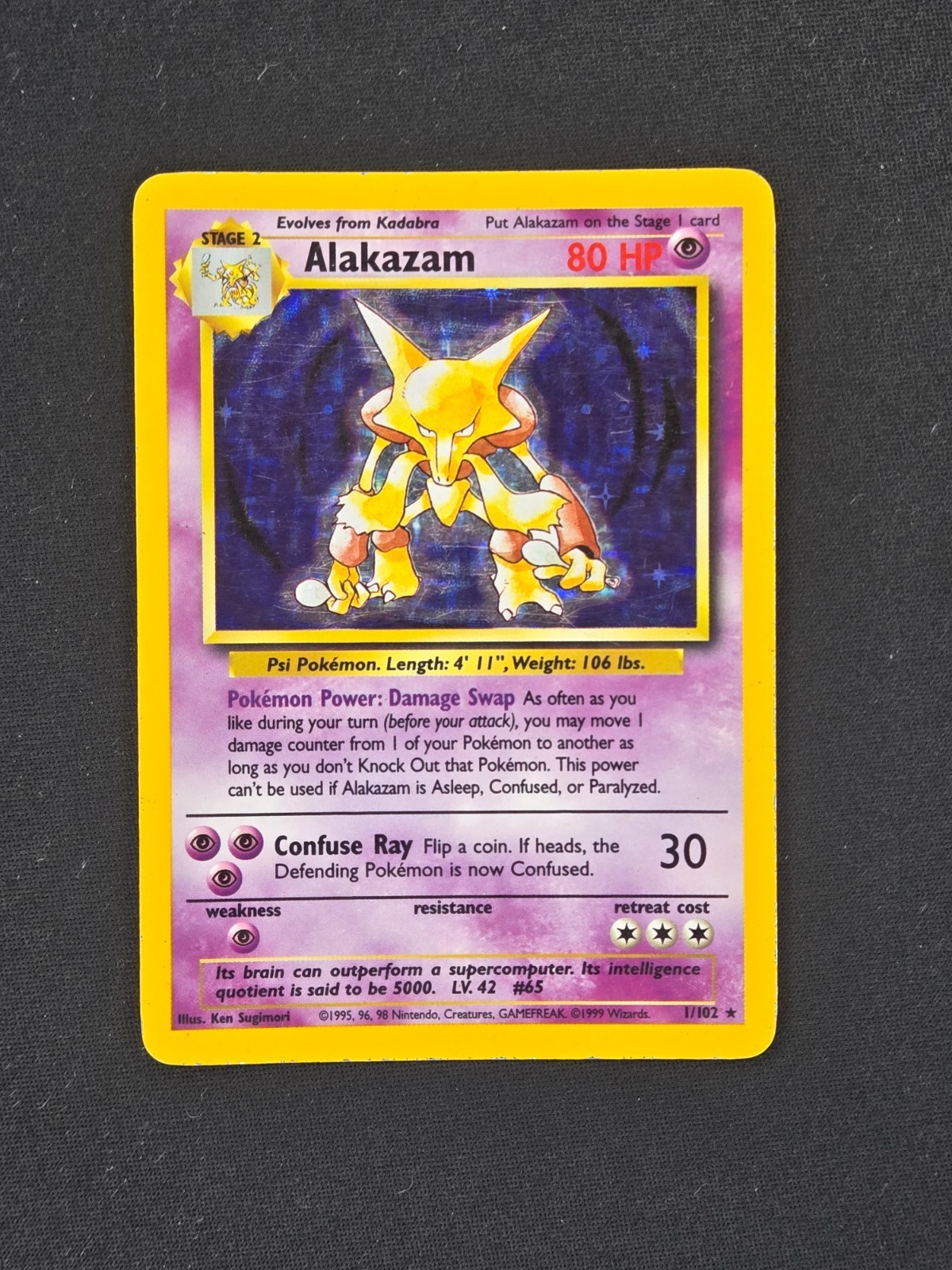Alakazam #1 Base Set Excellent