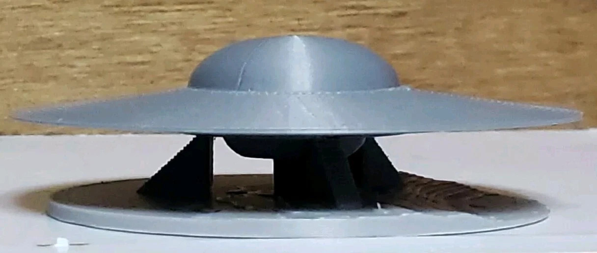 C-57D UFO/Flying Saucer (from Forbidden Planet) - Silver - Small Landed
