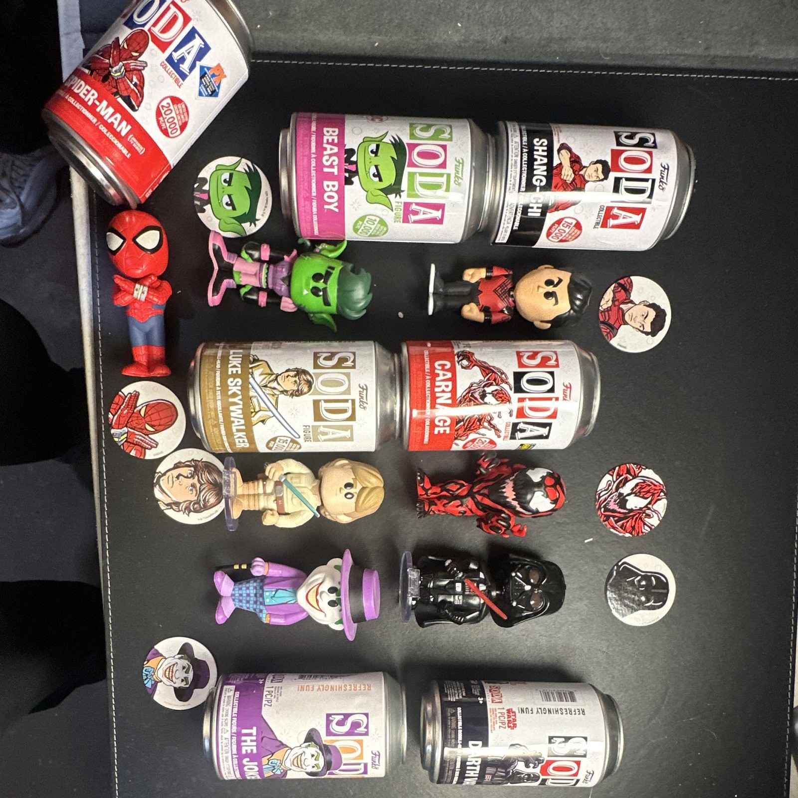 Funko Soda Lot of 7 Marvel DC Star Wars Figures With Cans & POGs Funko Soda Lot of 7 Marvel DC Star Wars Figures With Cans & POGs