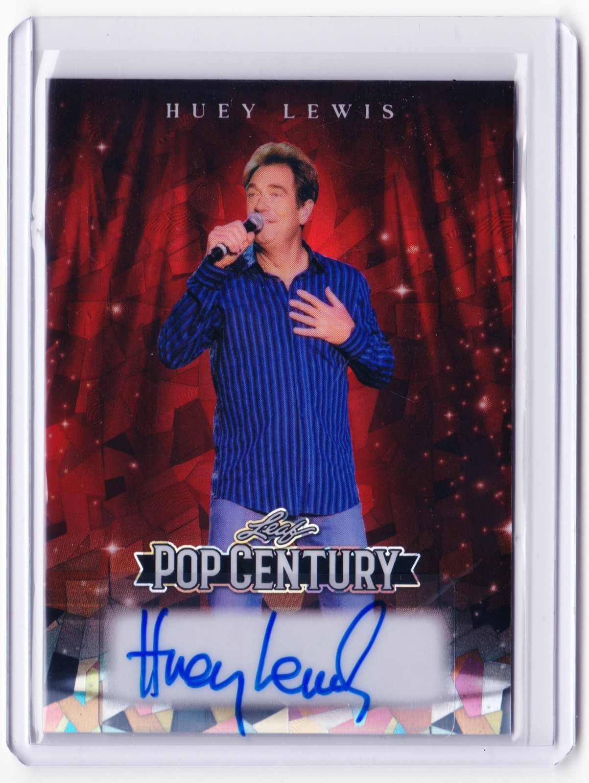 Huey Lewis 2026 Leaf Metal Pop Century Autograph Card # /2 Grammy Winner Auto