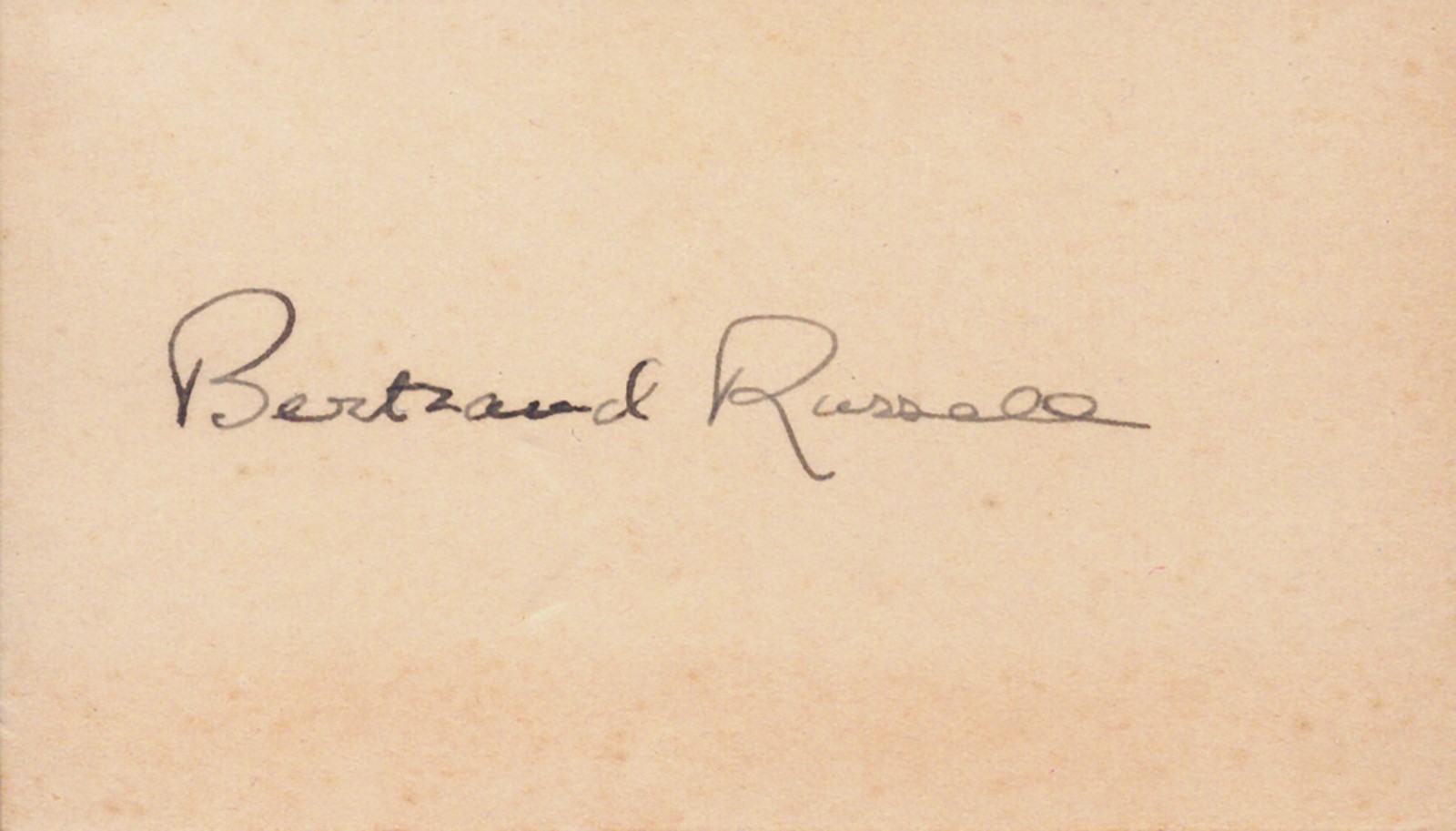 BERTRAND RUSSELL - AUTOGRAPH