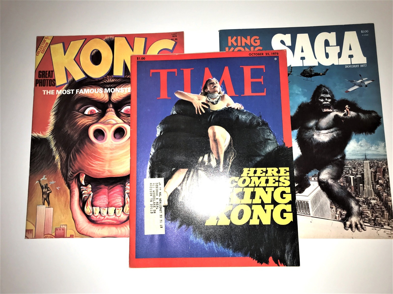 Vintage Lot of 3 King Kong Magazines 1970’s Beautiful Condition