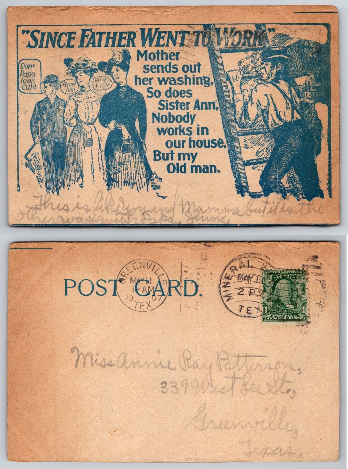 Vintage 1907 Postcard \