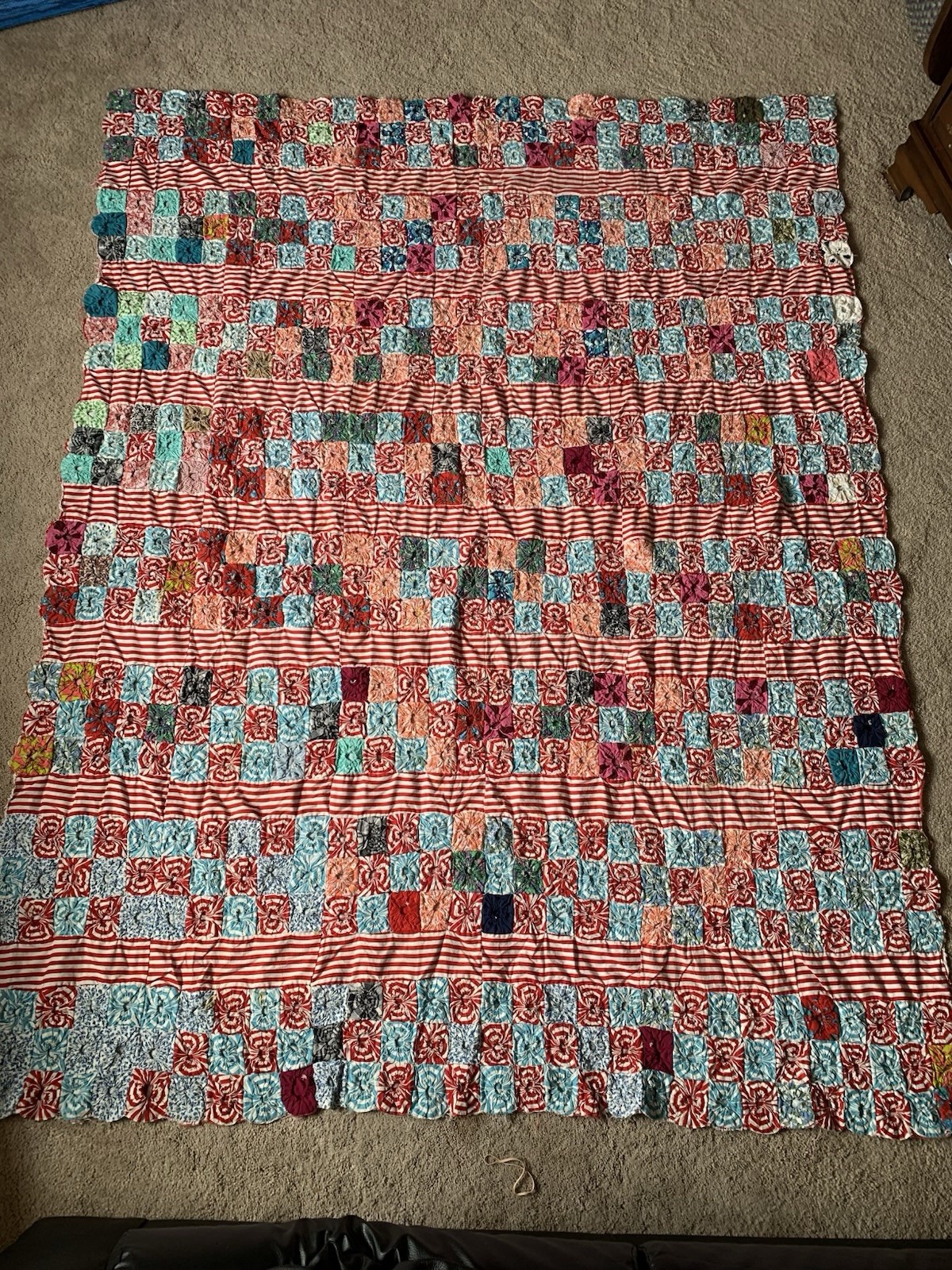 Antique Yo Yo Quilt Pre 1920s Antique Yo Yo Quilt Pre 1920s