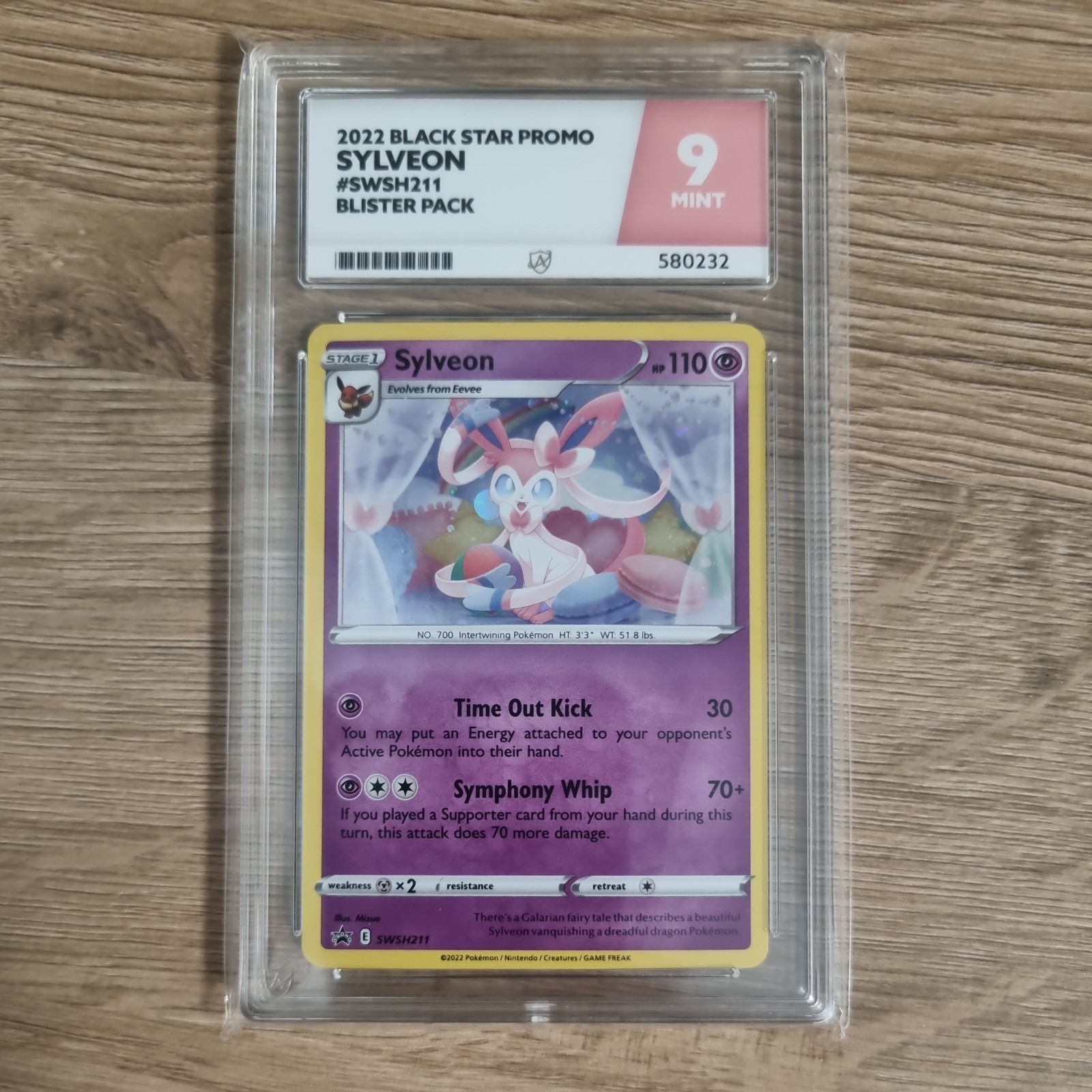 Pokémon TCG Sylveon Sword & Shield Black Star Promo Holo Graded Ace 9 English UK Pokémon TCG Sylveon Sword & Shield Black Star Promo Holo Graded Ace 9 English UK