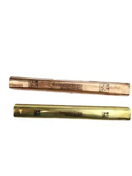 Copper Geopathic Stress Rod and Brass Geopathic Stress Rod Neutralizer for Good